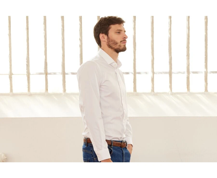 Chemise Blanche Coton Twill - CAUBERT 5 Chemise Blanche Coton Twill - CAUBERT – Image 3