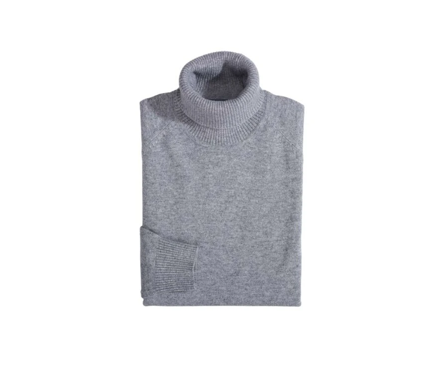 Pull Col Roulé Homme Laine Gris Chiné - EMERSTON 7 Pull Col Roulé Homme Laine Gris Chiné - EMERSTON – Image 5