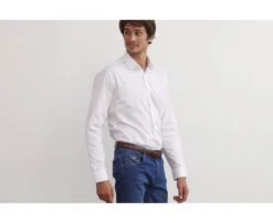 Chemise Blanche Twill Chevrons Homme- CAMÉLIEN -Boutique Pop Mey Edlich 01479004 camelien blanc 3