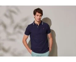 Polo Homme Navy Et Blanc - ADNEY