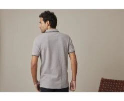 Polo Homme Gris Chiné Et Navy - ADNEY -Boutique Pop Mey Edlich 01510077 adney gris chine et navy 2