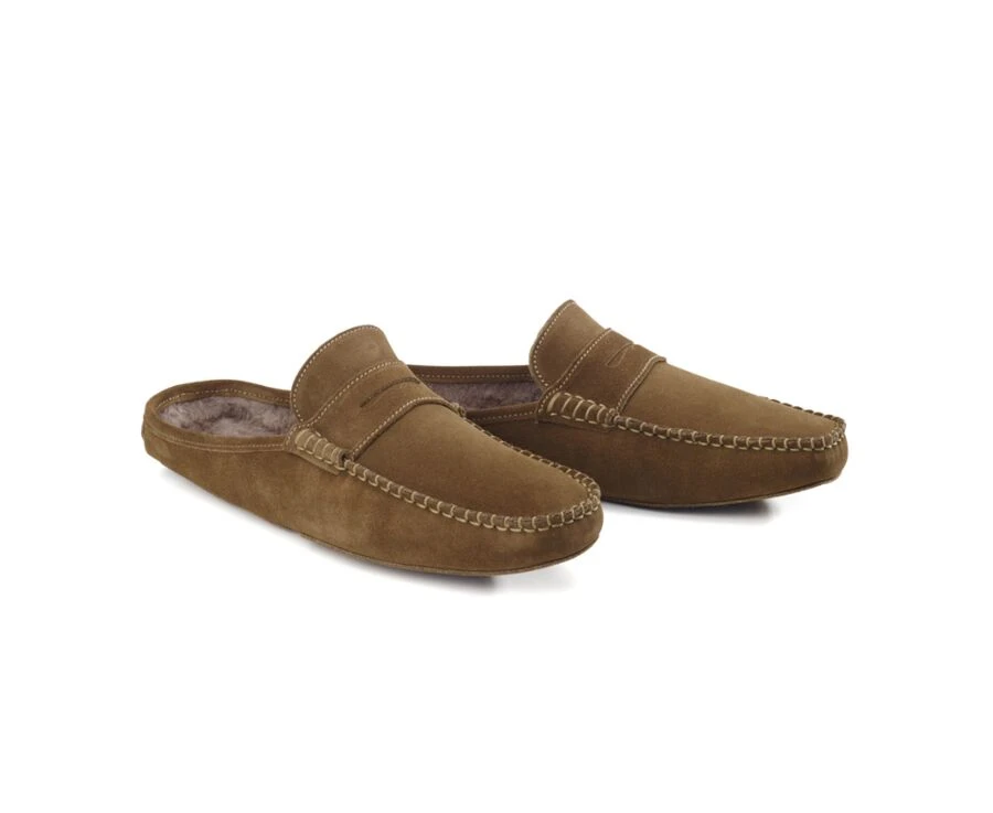 Chaussons Ouverts Homme Velours Chamois 4 Chaussons Ouverts Homme Velours Chamois – Image 2
