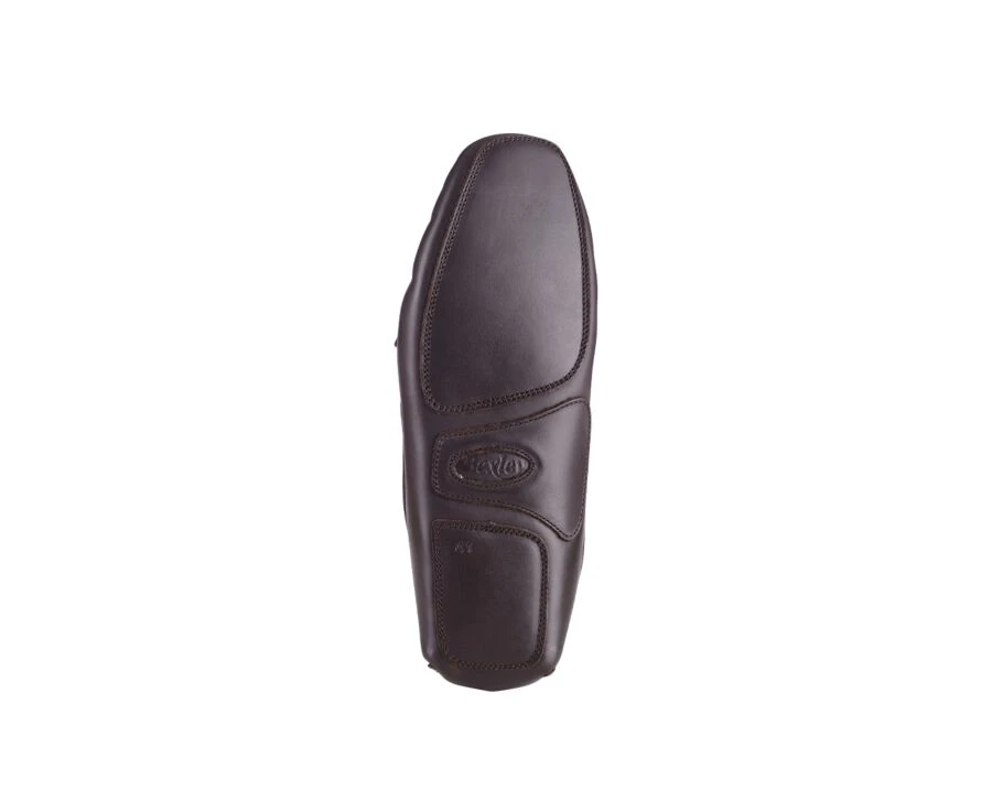 Chaussons Homme Cuir Chocolat 7 Chaussons Homme Cuir Chocolat – Image 5