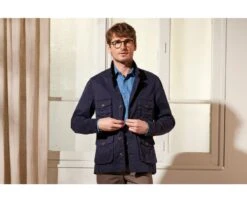 Veste Saharienne Homme Navy Foncé - FALBERT