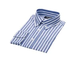 Chemise Manches Longues Coton Et Lin Bleu Océan Et Blanc - COLTEN 13 Chemise Manches Longues Coton Et Lin Bleu Océan Et Blanc - COLTEN -Boutique Pop Mey Edlich 0151700f colten bleu ocean et blanc 5