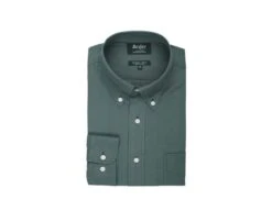 Chemise Manches Longues Coton Et Lin Vert Foncé - COLTEN -Boutique Pop Mey Edlich 01517059 colten vert fonce 4
