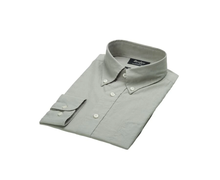 Chemise Manches Longues Coton Et Lin Vert Tilleuil - COLTEN 7 Chemise Manches Longues Coton Et Lin Vert Tilleuil - COLTEN – Image 5