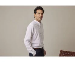 Chemise Tunique Coton Lin Beige Clair Et Blanc - VALBERT -Boutique Pop Mey Edlich 015220cx valbert beige clair et blanc 3