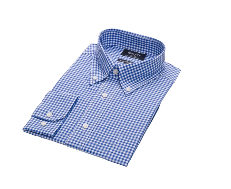 Chemise à Carreaux Homme Bleue Clair Et Blanche - CODELL 7 Chemise à Carreaux Homme Bleue Clair Et Blanche - CODELL – Image 5