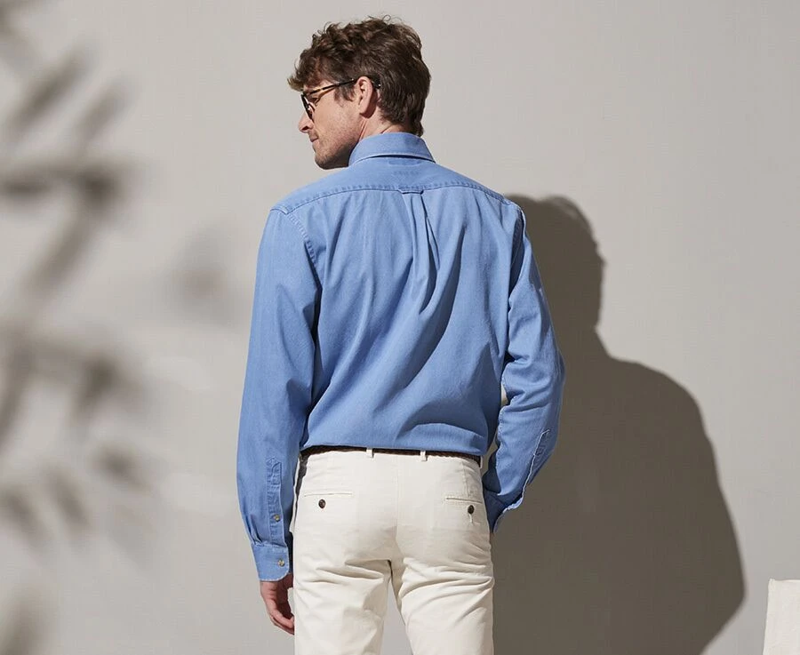 Chemise En Jean Denim Clair - CHESTON 4 Chemise En Jean Denim Clair - CHESTON – Image 2