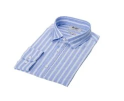 Chemise Coton Lin Rayée Bleue Et Blanche - SIMONIN -Boutique Pop Mey Edlich 0152700a simonin bleu et blanc 5 bis