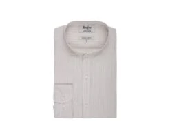 Chemise Seersucker à Rayures Fines Beiges Et Blanches - COLBERT -Boutique Pop Mey Edlich 015280cz colbert beige et blanc 4 bis