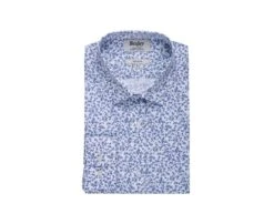 Chemise Blanche Homme à Imprimé Fleuri Bleu - ELDORIC 12 Chemise Blanche Homme à Imprimé Fleuri Bleu - ELDORIC -Boutique Pop Mey Edlich 0153905i eldoric blanc et bleu 4 bis