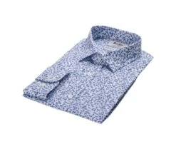 Chemise Blanche Homme à Imprimé Fleuri Bleu - ELDORIC 13 Chemise Blanche Homme à Imprimé Fleuri Bleu - ELDORIC -Boutique Pop Mey Edlich 0153905i eldoric blanc et bleu 5 bis
