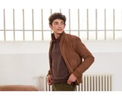 Blouson Homme Cuir Havane - SEAN II -Boutique Pop Mey Edlich 0156200n sean ii havane 3