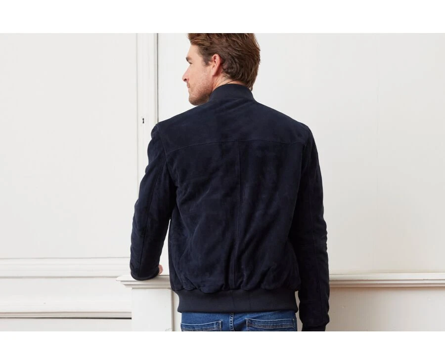 Blouson Homme Cuir Marine - SEAN 4 Blouson Homme Cuir Marine - SEAN – Image 2