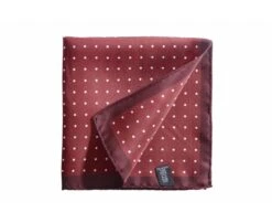 Pochette De Costume En Soie à Pois Bordeaux Et Blanc -Boutique Pop Mey Edlich 0156405k pochette soie pois bordeaux et blanc 2