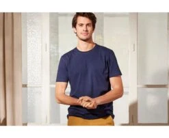 Tee-shirt Coton Bio Uni Navy - EDGAR III