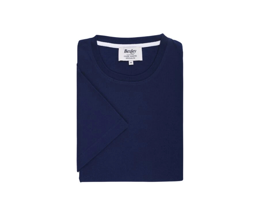 Tee-shirt Coton Bio Uni Navy - EDGAR III 7 Tee-shirt Coton Bio Uni Navy - EDGAR III – Image 5