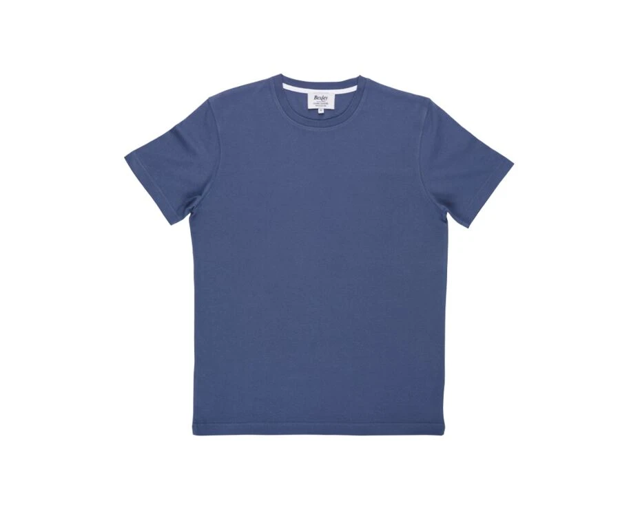 Tee-shirt Coton Bio Uni Bleu Gris - EDGAR III 6 Tee-shirt Coton Bio Uni Bleu Gris - EDGAR III – Image 4