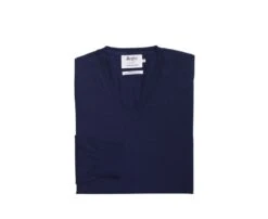 Pull Fin Homme Col V Coton Bio/cachemire Navy - VALTON -Boutique Pop Mey Edlich 0157600w valton navy 4