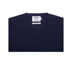 Pull Fin Homme Col V Coton Bio/cachemire Navy - VALTON -Boutique Pop Mey Edlich 0157600w valton navy 5