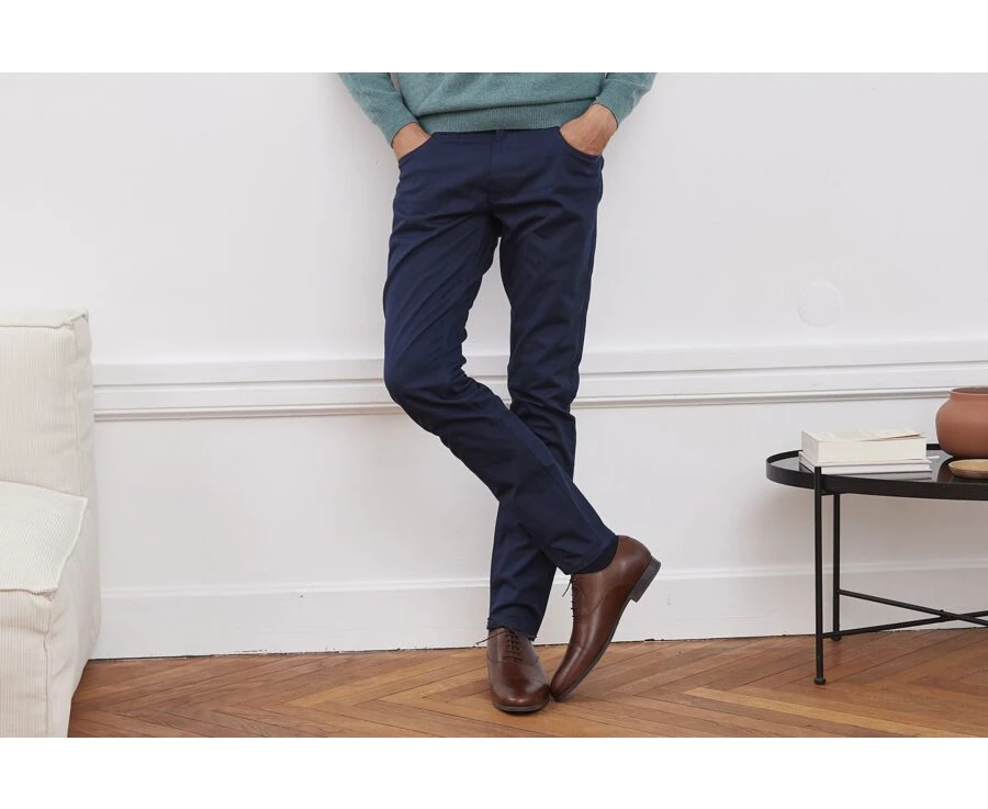 Pantalon 5 Poches Homme Marine - KARSON 3 Pantalon 5 Poches Homme Marine - KARSON