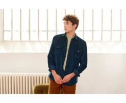 Surchemise En Velours Vert Sombre - VICTORIN