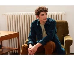 Surchemise En Velours Vert Sombre - VICTORIN -Boutique Pop Mey Edlich 015960cr victorin vert sombre 3