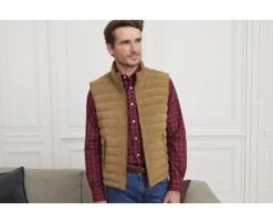 Doudoune Sans Manches Cuir Chamois Homme - NIKLAS