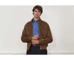 Blouson Homme Velours Tabac - CAYDEN