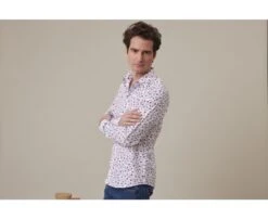 Chemise Imprimée Bleu Rouge Et Beige - RODÉRIC 11 Chemise Imprimée Bleu Rouge Et Beige - RODÉRIC -Boutique Pop Mey Edlich 016410cy roderic bleu rouge et beige 3