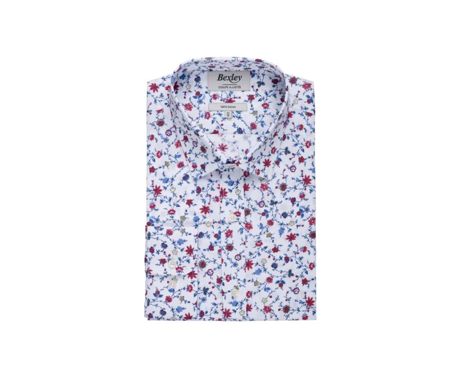 Chemise Imprimée Bleu Rouge Et Beige - RODÉRIC 6 Chemise Imprimée Bleu Rouge Et Beige - RODÉRIC – Image 4