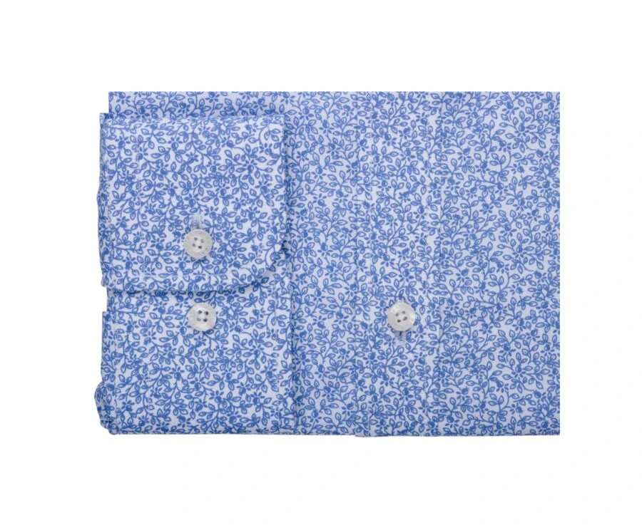 Chemise Imprimée Blanche Et Bleue - ULDÉRIC 8 Chemise Imprimée Blanche Et Bleue - ULDÉRIC – Image 6