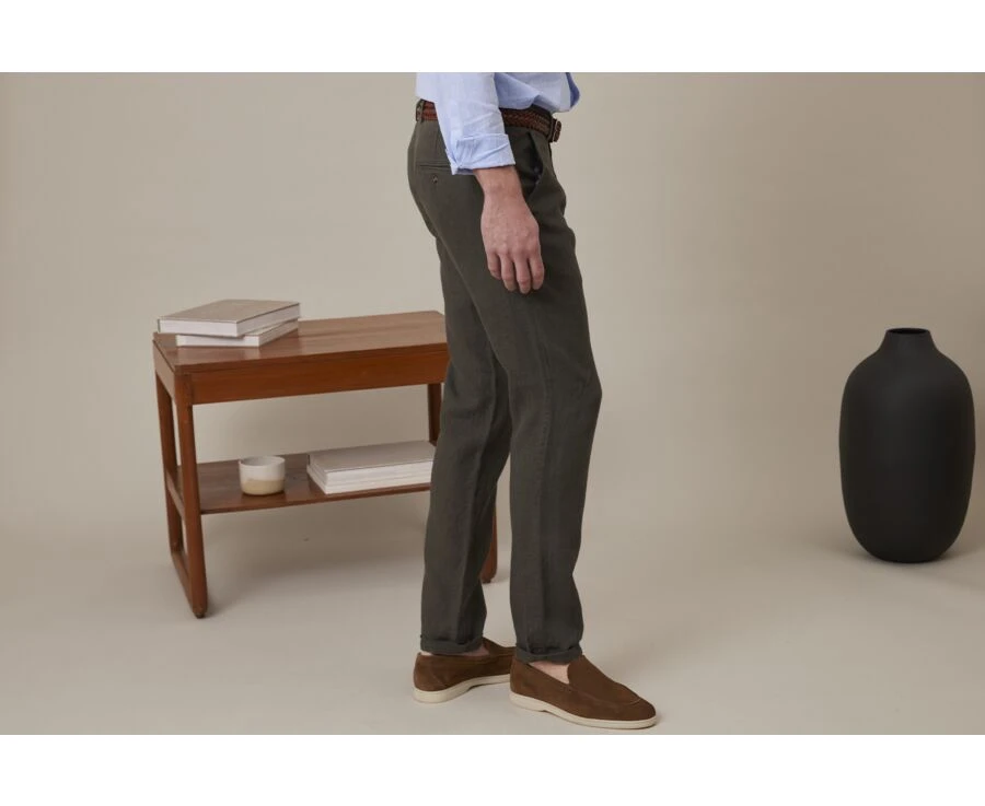 Pantalon Chino Homme Olive Foncé - KYLSON 5 Pantalon Chino Homme Olive Foncé - KYLSON – Image 3