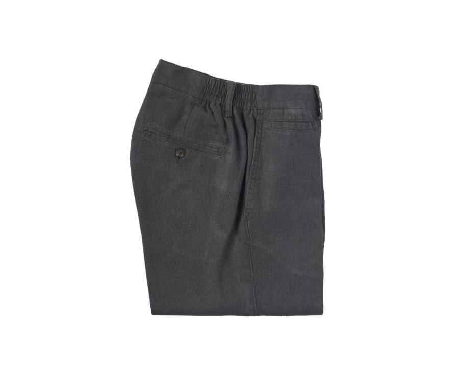 Bermuda Lin Olive Foncé - BORYS 7 Bermuda Lin Olive Foncé - BORYS – Image 5