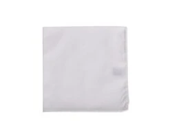 Pochette Costume Homme Coton Unie Blanc