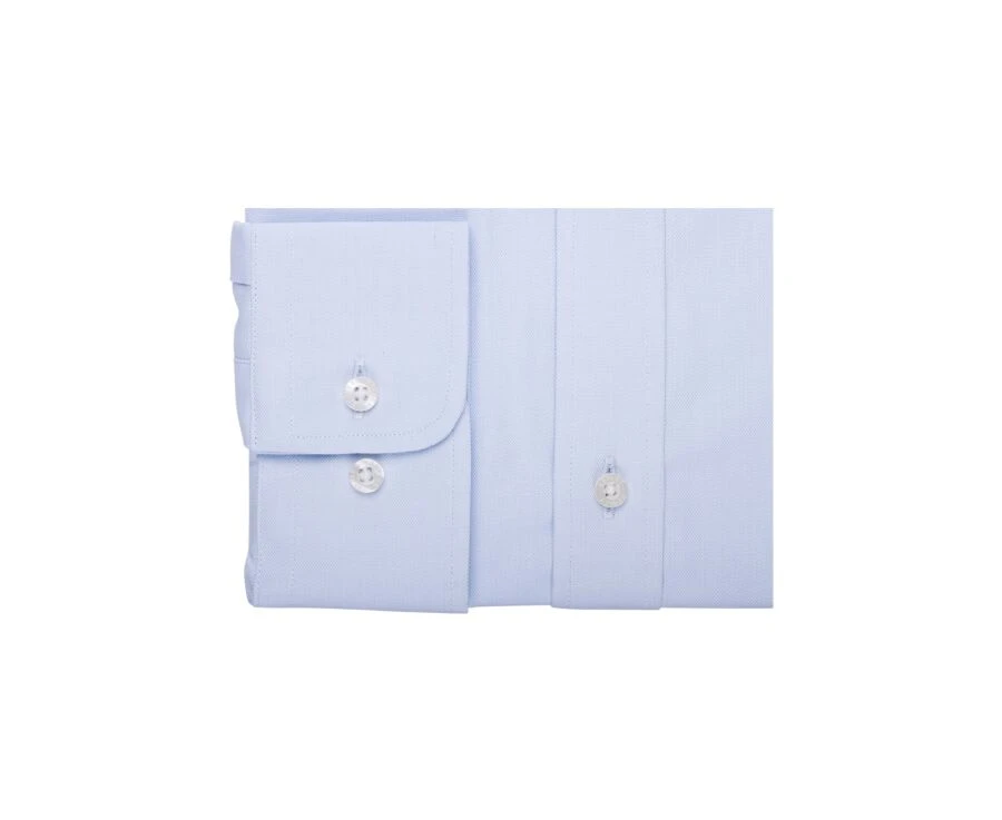 Chemise Bleu Ciel 100% Coton - Col Américain - EVHAN 8 Chemise Bleu Ciel 100% Coton - Col Américain - EVHAN – Image 6