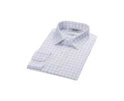 Chemise Blanche Carreaux Bleus - Col Français - SERGIUS -Boutique Pop Mey Edlich 0167705i sergius blanc et bleu 5