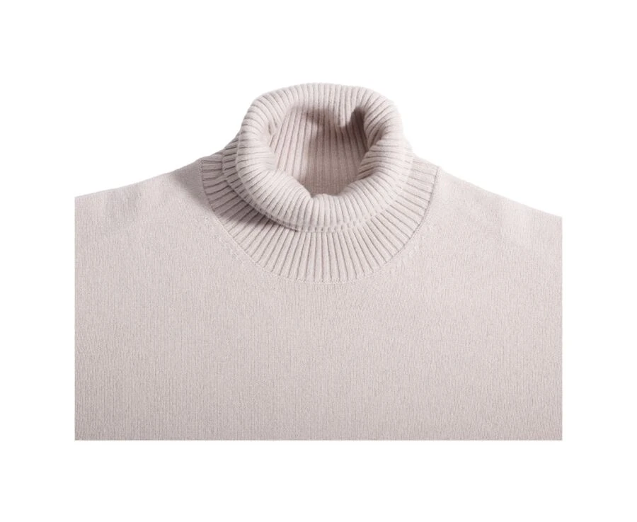 Pull Col Roulé Homme Beige Clair- KENNERIC 6 Pull Col Roulé Homme Beige Clair- KENNERIC – Image 4