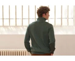 Pull Col Zippé Homme Vert Chiné - VLARINOS 8 Pull Col Zippé Homme Vert Chiné - VLARINOS -Boutique Pop Mey Edlich 016840ad vlarinos vert chine 2