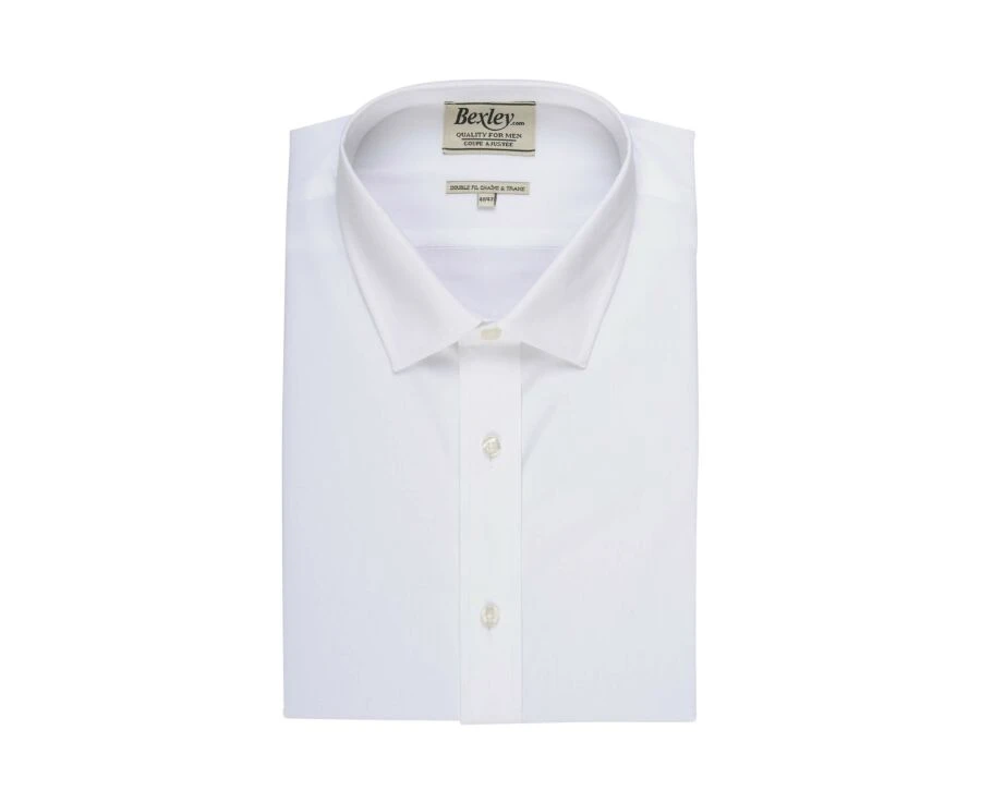 Chemise Blanche Coton Popeline - Col Français - LOUIS 6 Chemise Blanche Coton Popeline - Col Français - LOUIS – Image 4