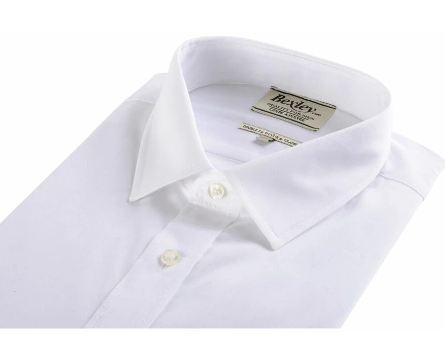 Chemise Blanche Coton Popeline - Col Français - LOUIS 7 Chemise Blanche Coton Popeline - Col Français - LOUIS – Image 5