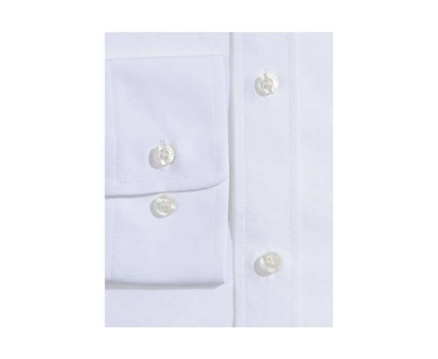 Chemise Blanche Coton Popeline - Col Français - LOUIS 8 Chemise Blanche Coton Popeline - Col Français - LOUIS – Image 6