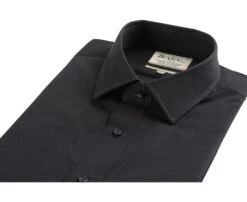 Chemise Noire Coton Popeline - Col Français - LOUIS 12 Chemise Noire Coton Popeline - Col Français - LOUIS -Boutique Pop Mey Edlich 404010 louis noir 7