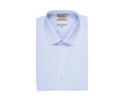 Chemise à Fines Rayures Bleues - Col Français - ANTOINE -Boutique Pop Mey Edlich 414009 antoine bleu clair et blanc 1