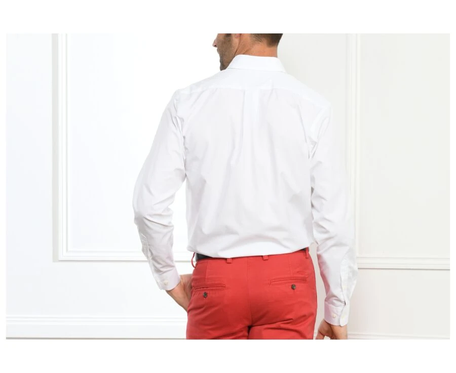 Chemise Blanche En Coton - Poche Poitrine - ALBERT 4 Chemise Blanche En Coton - Poche Poitrine - ALBERT – Image 2