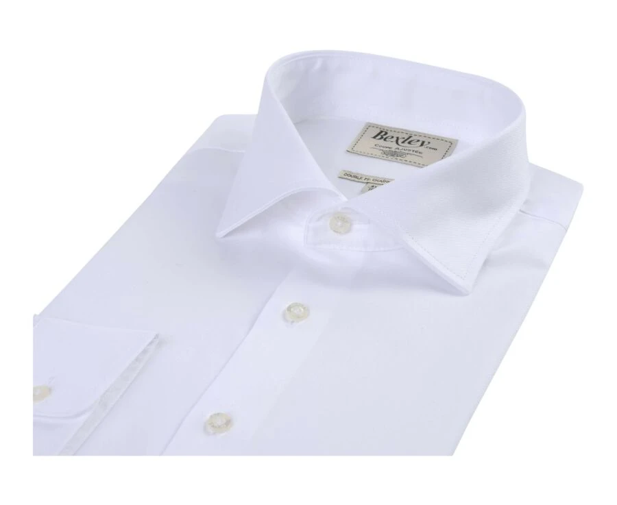 Chemise Blanche Coton Twill Double Fil - GIORGIO 7 Chemise Blanche Coton Twill Double Fil - GIORGIO – Image 5