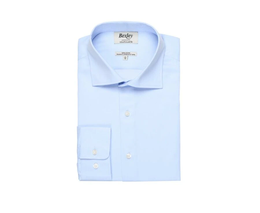 Chemise Bleue Pâle Coton - GIORGIO 6 Chemise Bleue Pâle Coton - GIORGIO – Image 4